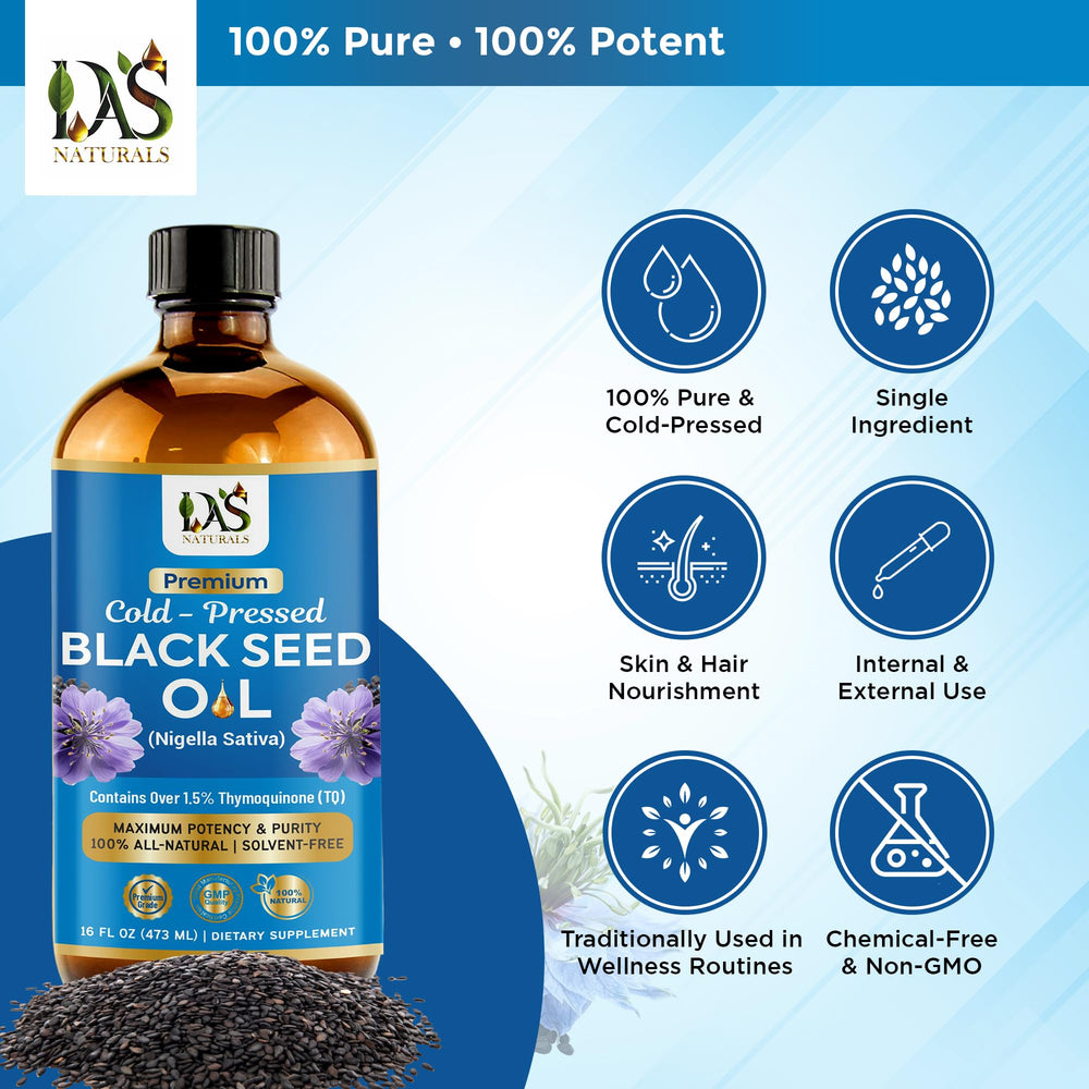 DAS NATURALS oil bottle pour action shows easy daily use.