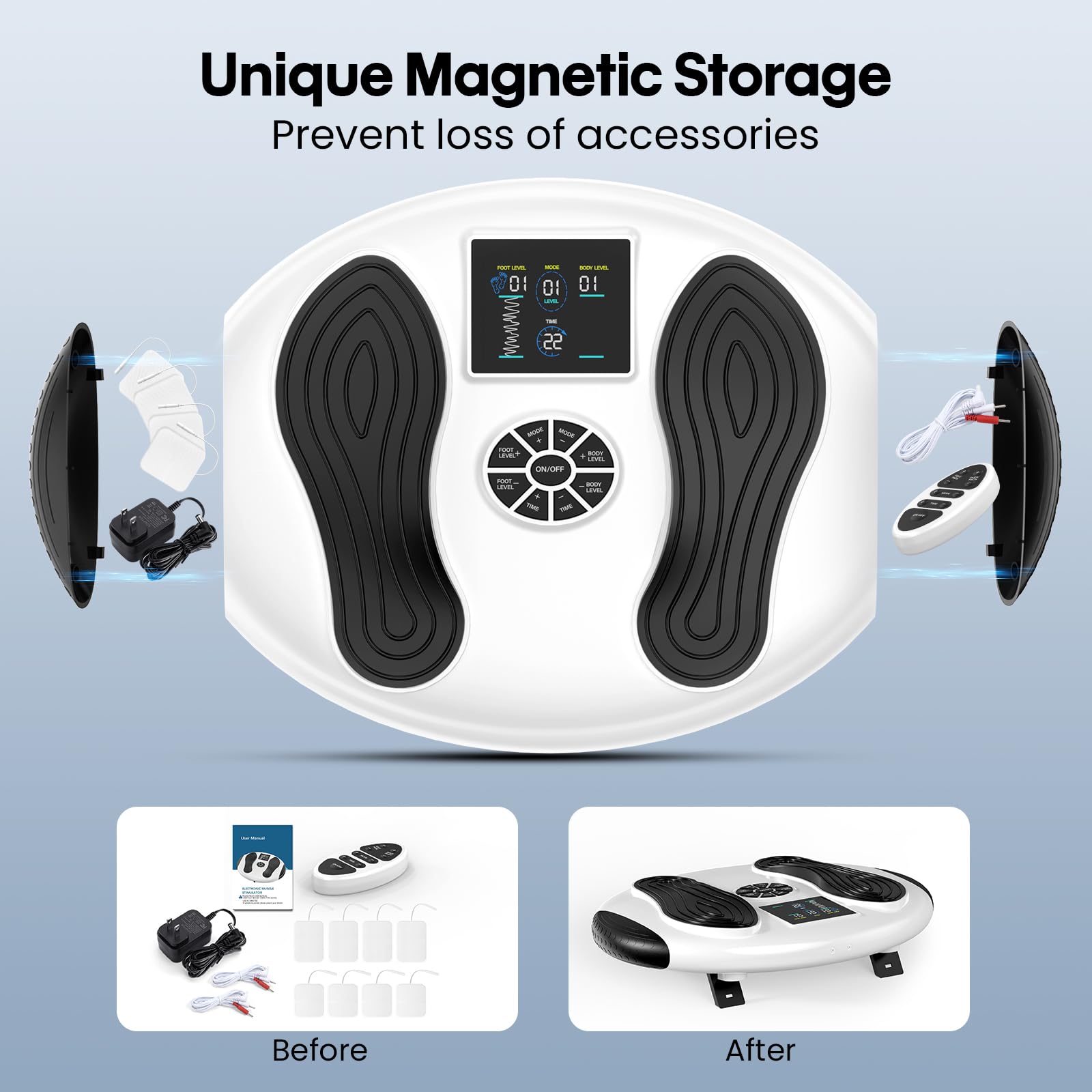DASTOEJI foot massager neuropathy wired design ensures stable current