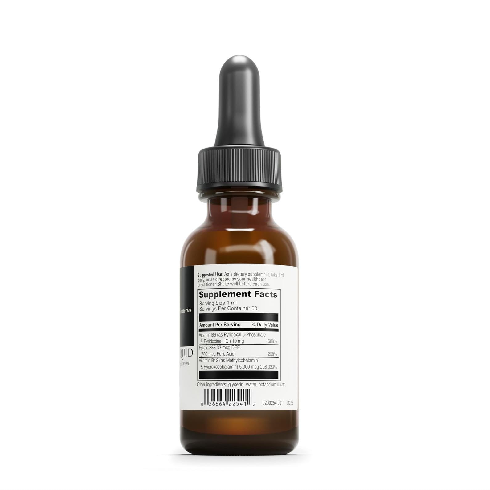 Dropper dispensing DaVinci B12 MC Liquid for flexible, on-the-go dosing.
