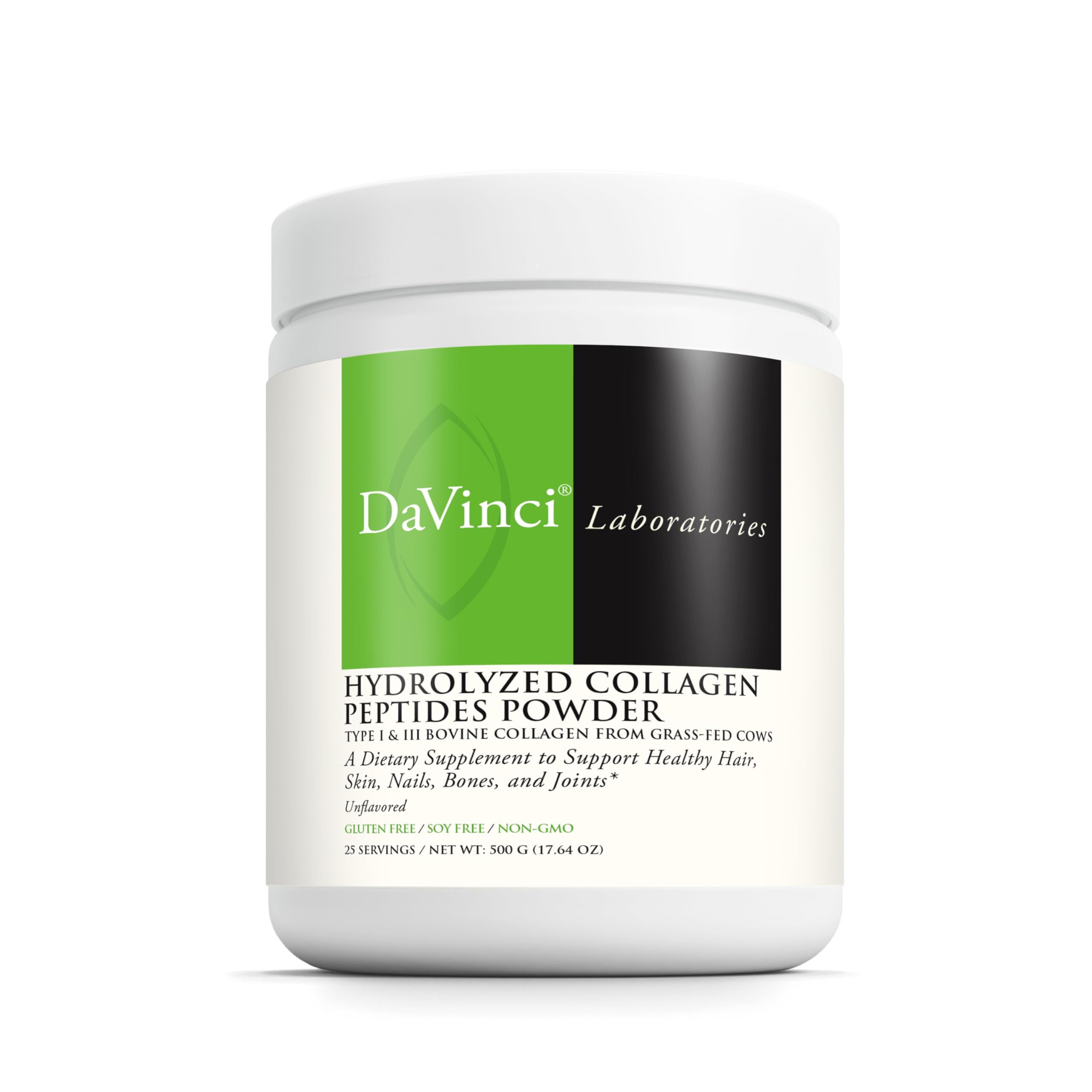 DaVinci Collagen Peptides 500g tub ready for daily mix into drinks