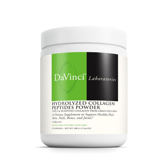 DaVinci Collagen Peptides 500g tub ready for daily mix into drinks