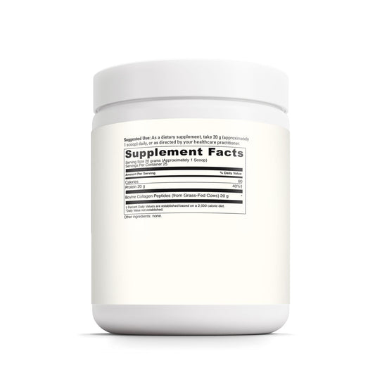 Unflavored collagen powder blends into beverages without altering taste