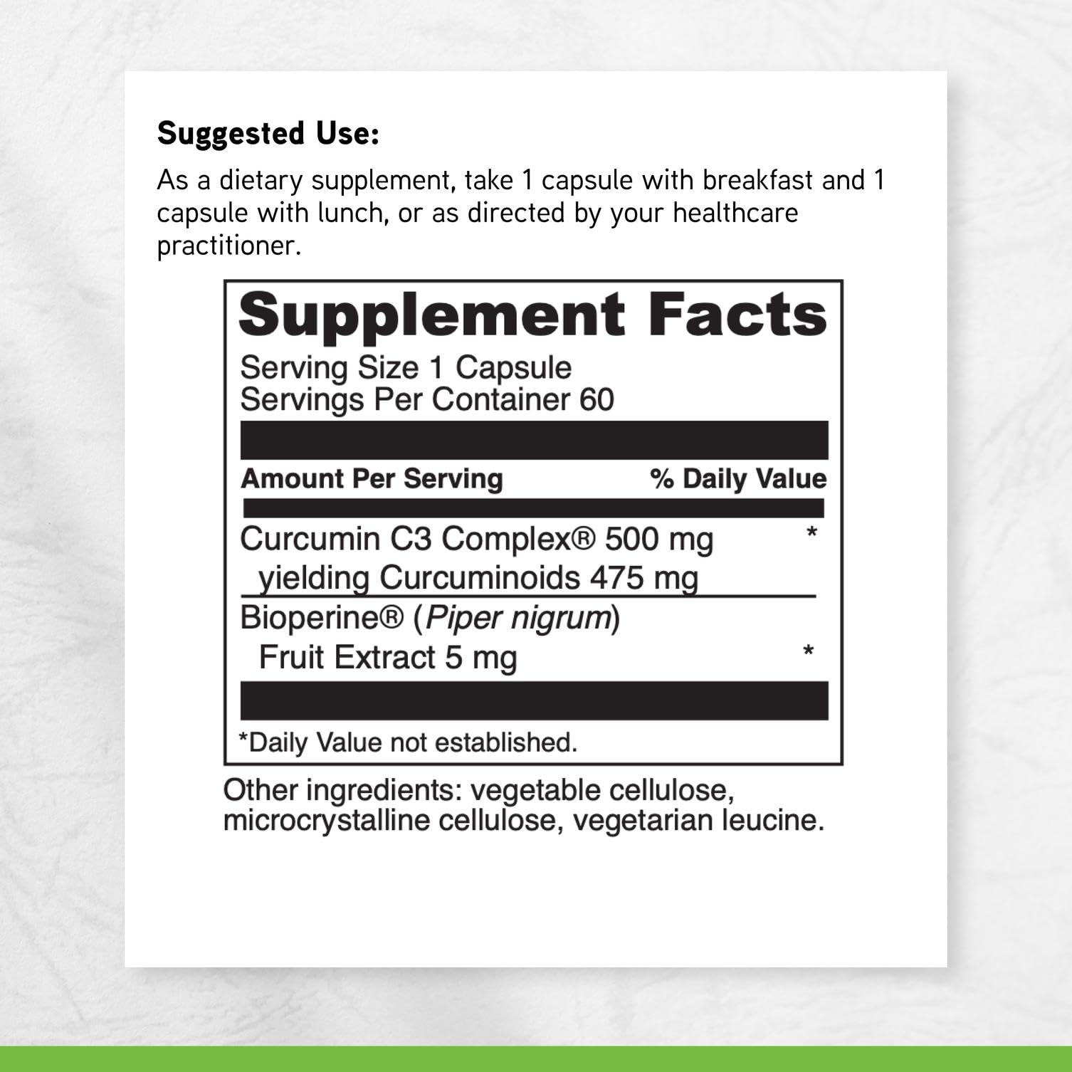 DAVINCI Curcumin C3 Complex gluten-free seal indicates allergen-friendly formulation