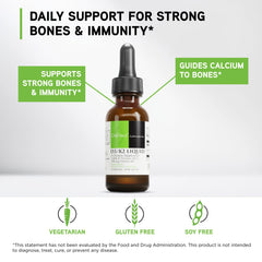 DAVINCI D3/K2 Liquid dropper for precise daily dosing and calcium support.