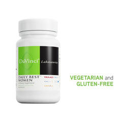 DAVINCI Daily Best Women package front signaling vegetarian, gluten-free formula.