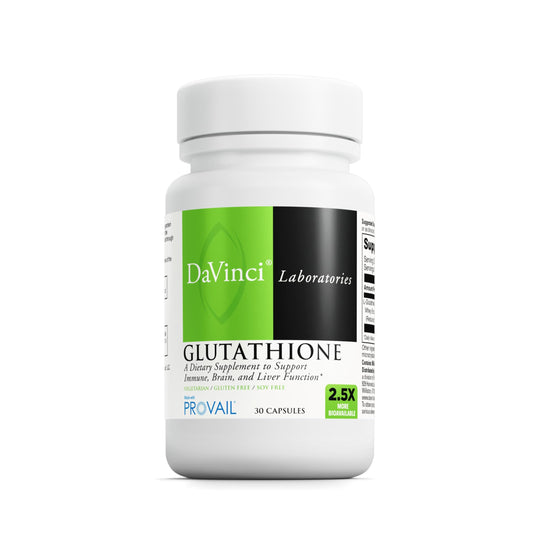 DaVinci Glutathione bottle front highlighting advanced absorption