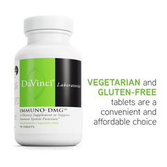 DAVINCI Immuno-DMG beta-glucan graphic emphasizing beta-glucans for immune health.