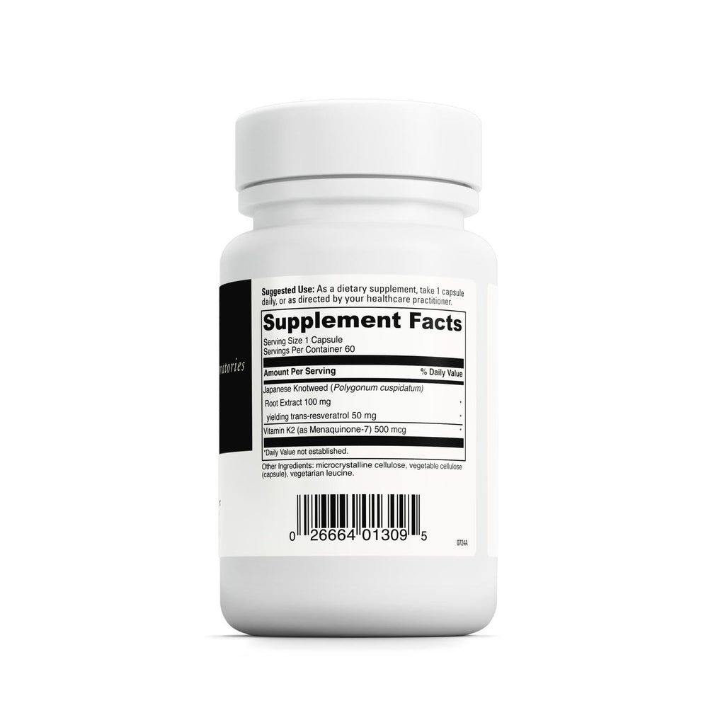 DaVinci K2 & Resveratrol capsules for convenient daily bone density support.