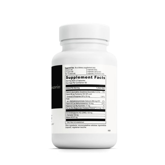 DAVINCI Behavior Balance-DMG bottle label detail showing key nutrients