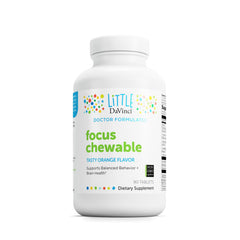 DAVINCI Labs Focus Chewable box front highlights kid-friendly focus and immune support.