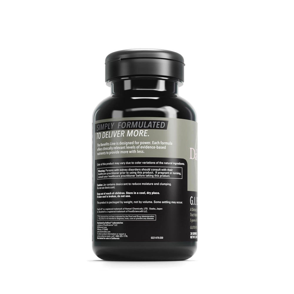 DAVINCI Labs GI Benefits scoop stirred in water for easy daily use