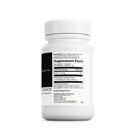 Close-up of DAVINCI Labs capsules for gluten-free joint support
