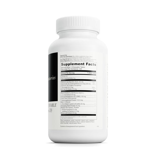 Close-up of DAVINCI Immuni-DMG chewable tablets for easy daily use