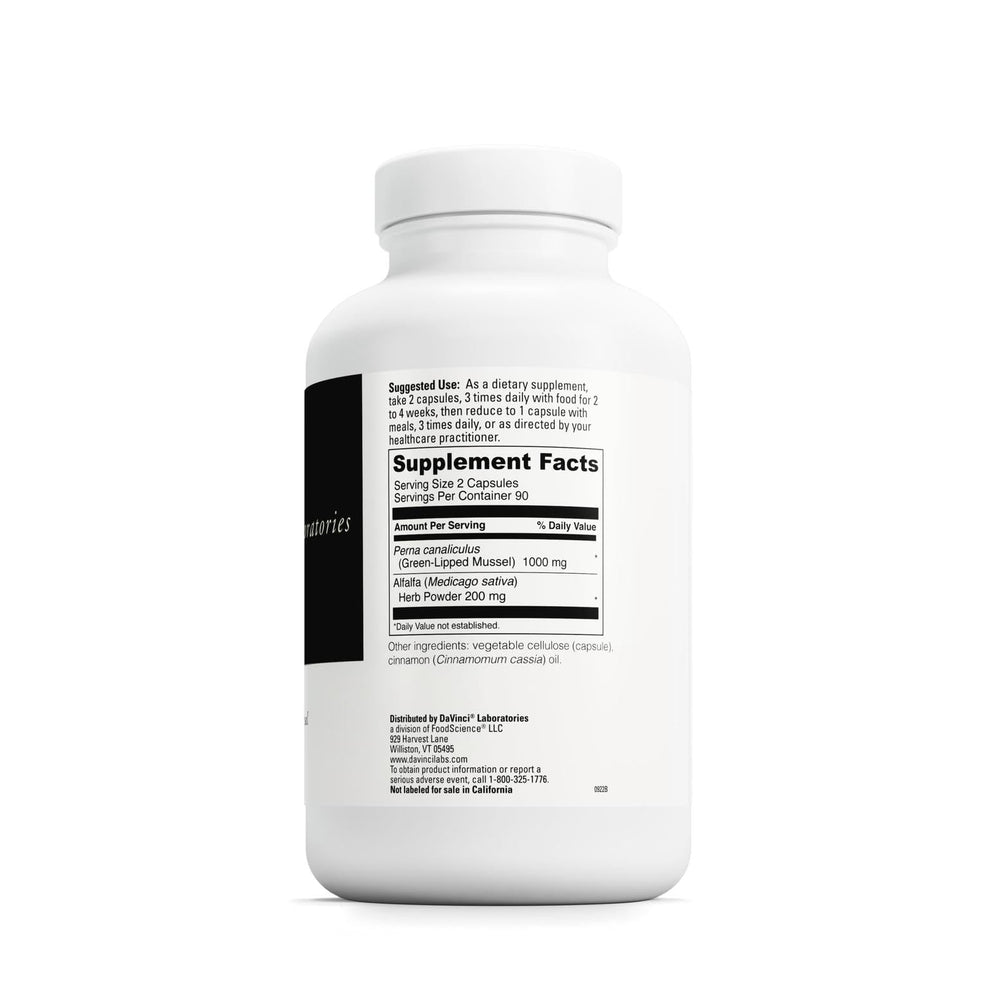 DAVINCI Labs Perna packaging shot showing 180 capsules for 90 servings.