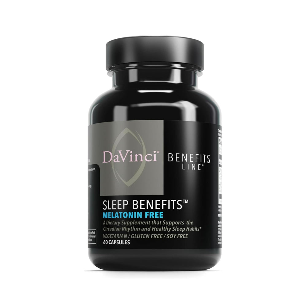 DaVinci Labs Sleep Benefits bottle with Maizinol supports deeper rest