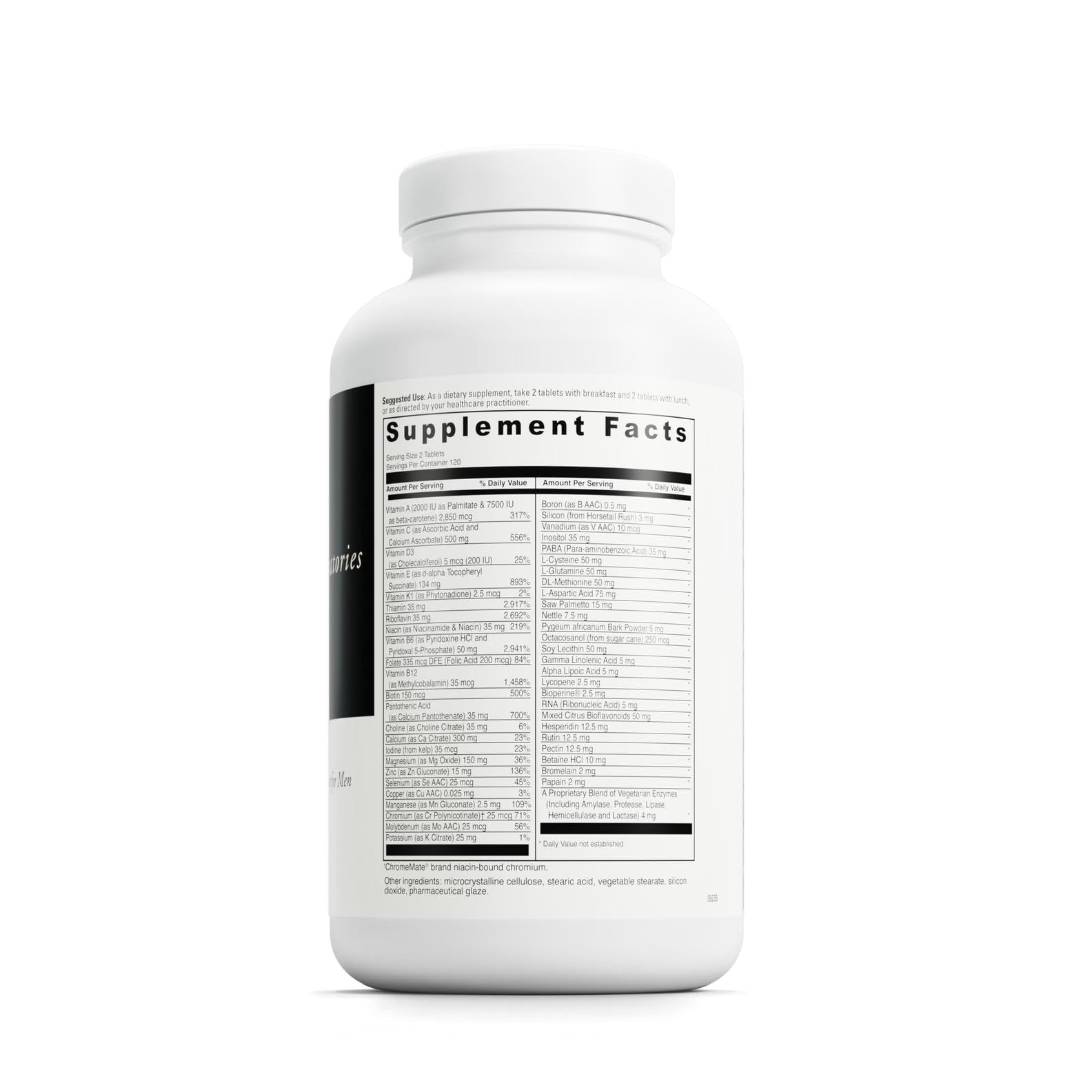 Davinci Labs Spectra Man bottle back label shows ingredient details.