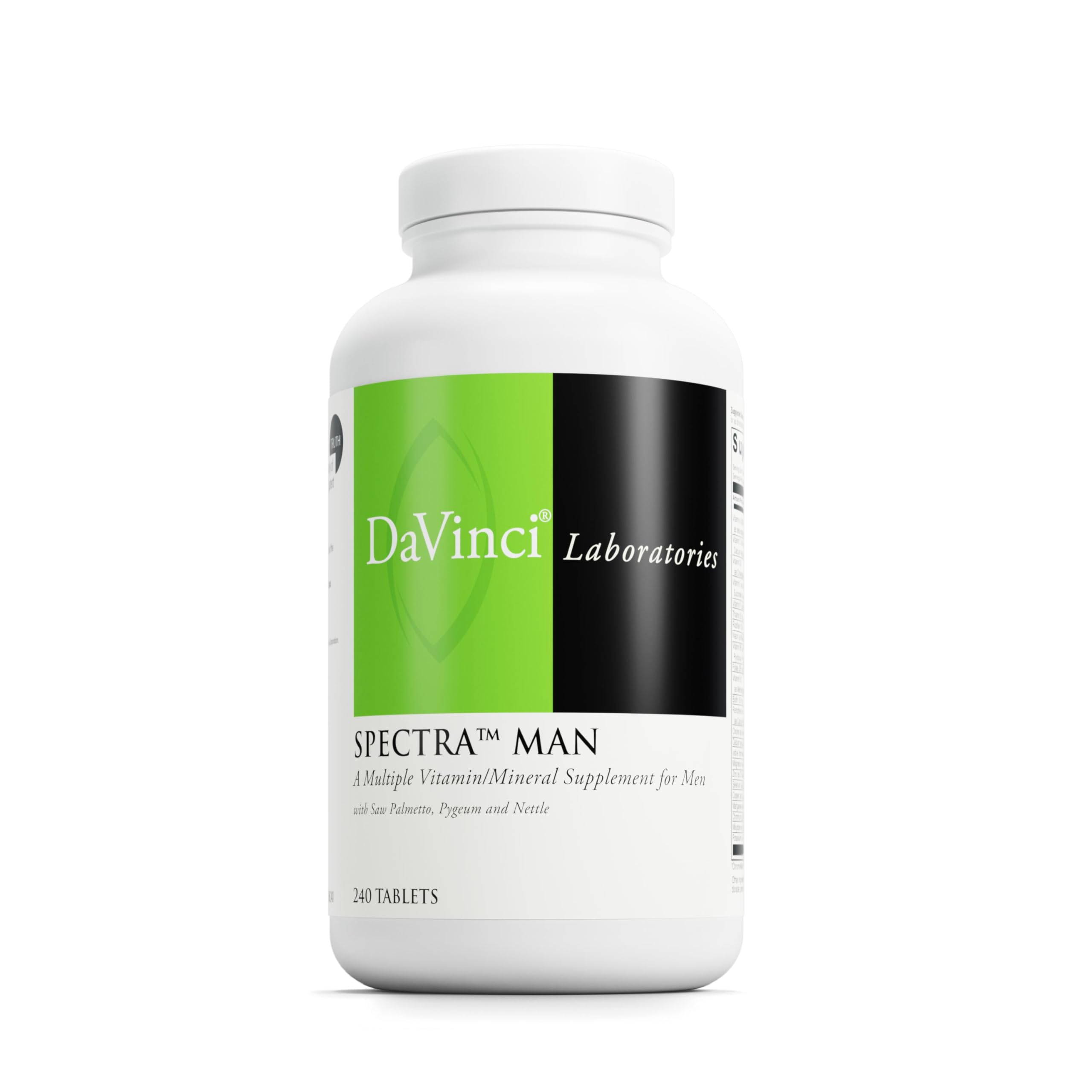 Davinci Labs Spectra Man bottle front view emphasizes daily immune support.
