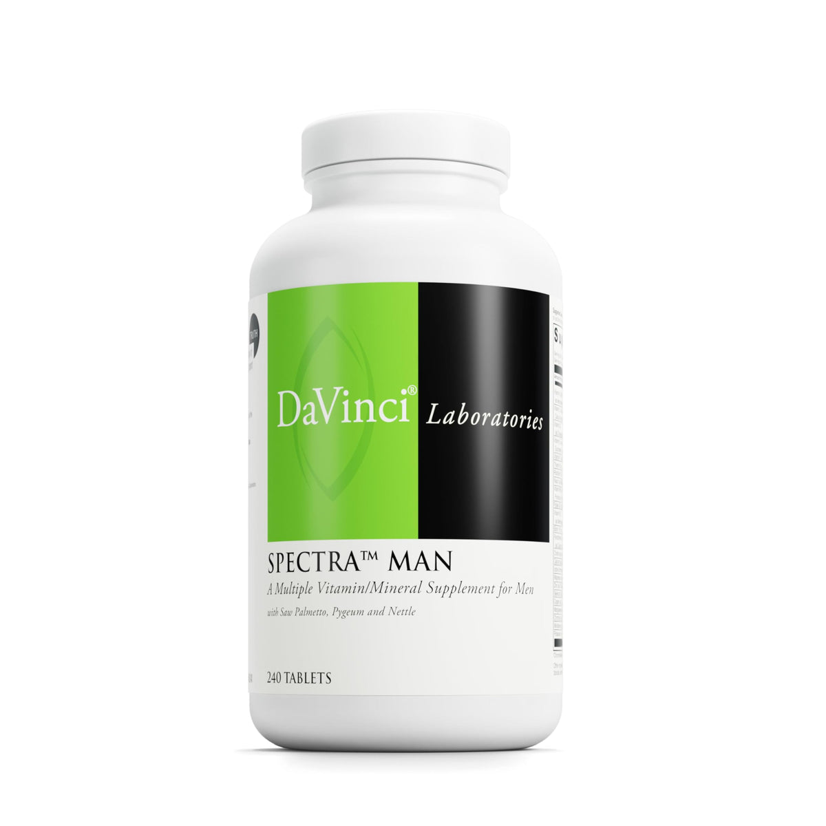 Davinci Labs Spectra Man bottle front view emphasizes daily immune support.