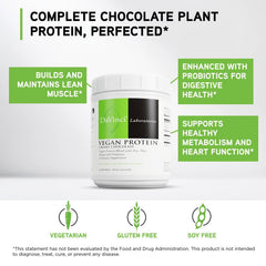 Scoop dispensed from the DAVINCI vegan protein tub for quick shakes