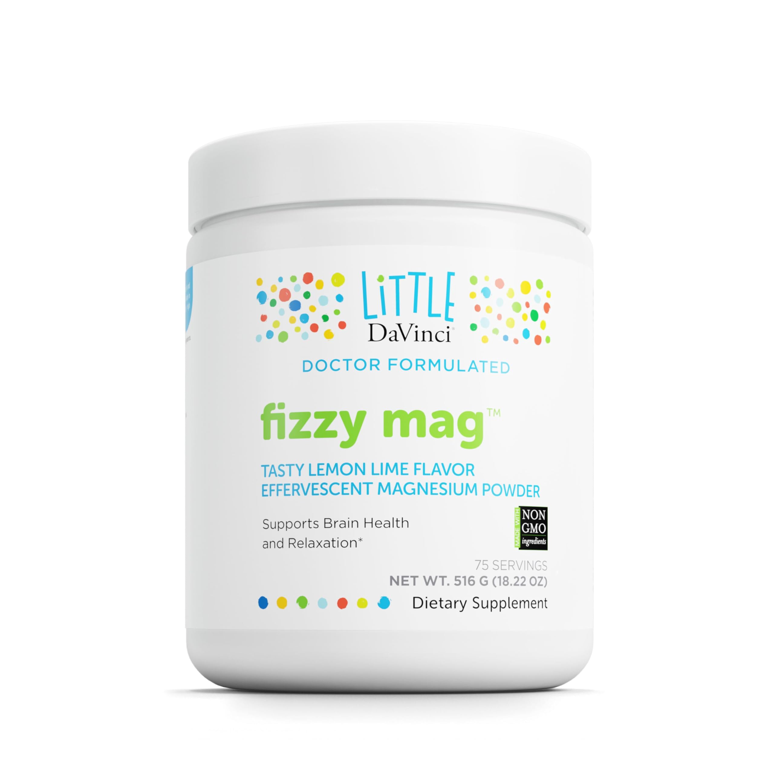 DAVINCI Little DaVinci Fizzy Mag bottle with lemon-lime fizz supports kid-friendly routines.
