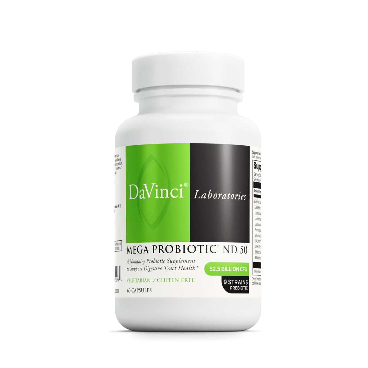 DAVINCI Mega Probiotic ND 50 bottle for daily gut support