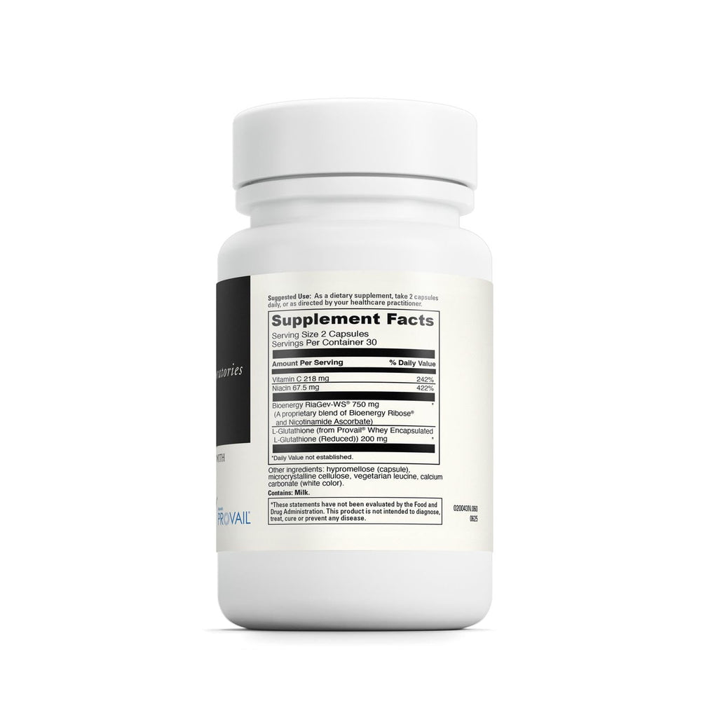 Close-up of DAVINCI NAD+ Activate capsules showing the product label and capsule texture for quality.