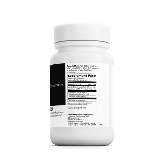 DAVINCI Natural Flex capsules closeup reveals easy-to-swallow soft gels for mobility daily.
