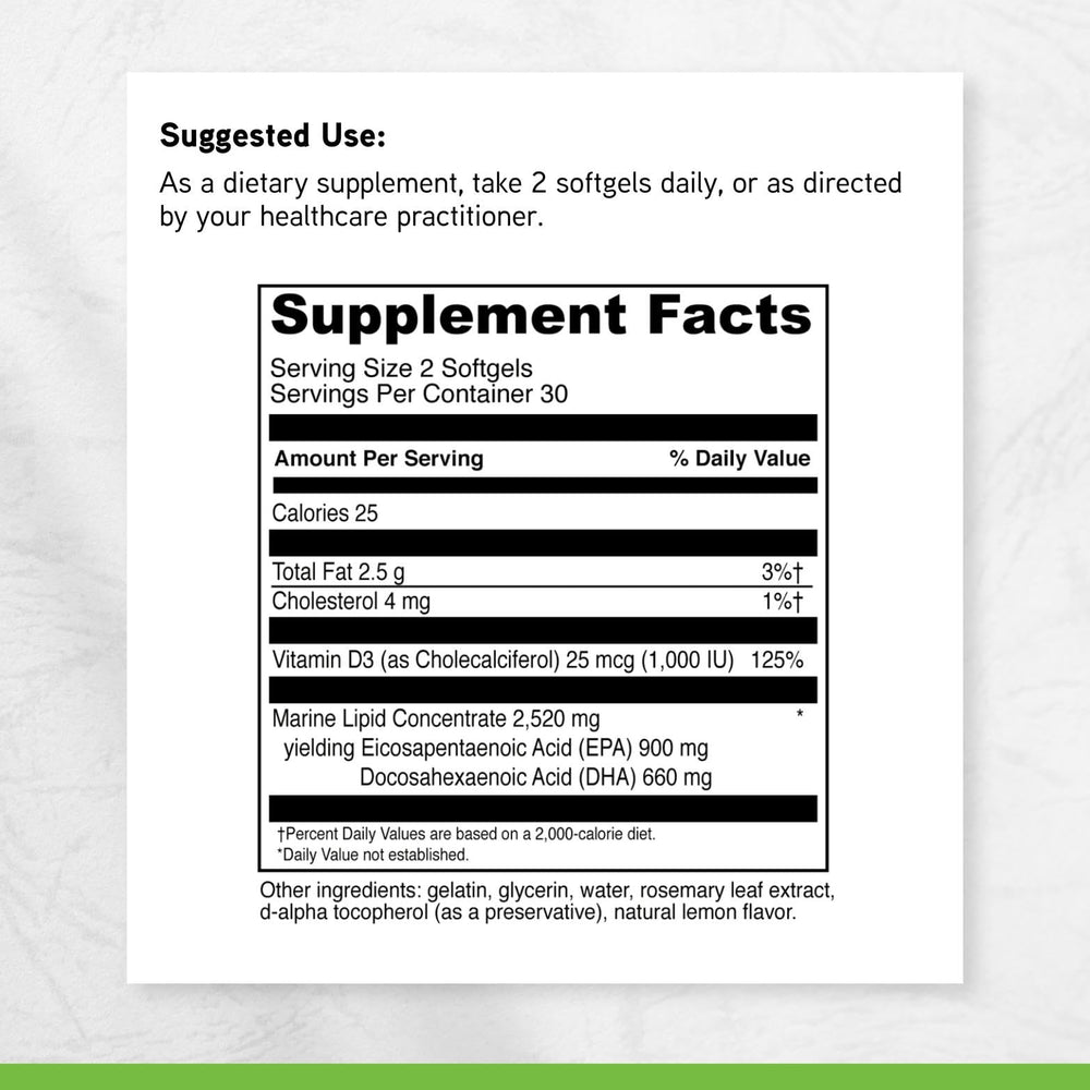 DAVINCI Omega 3 HP-D bottle with glossy finish for easy daily use.