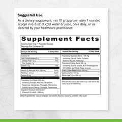DaVinci Spectra Orange powder whisked into smoothie to support metabolism and alertness.