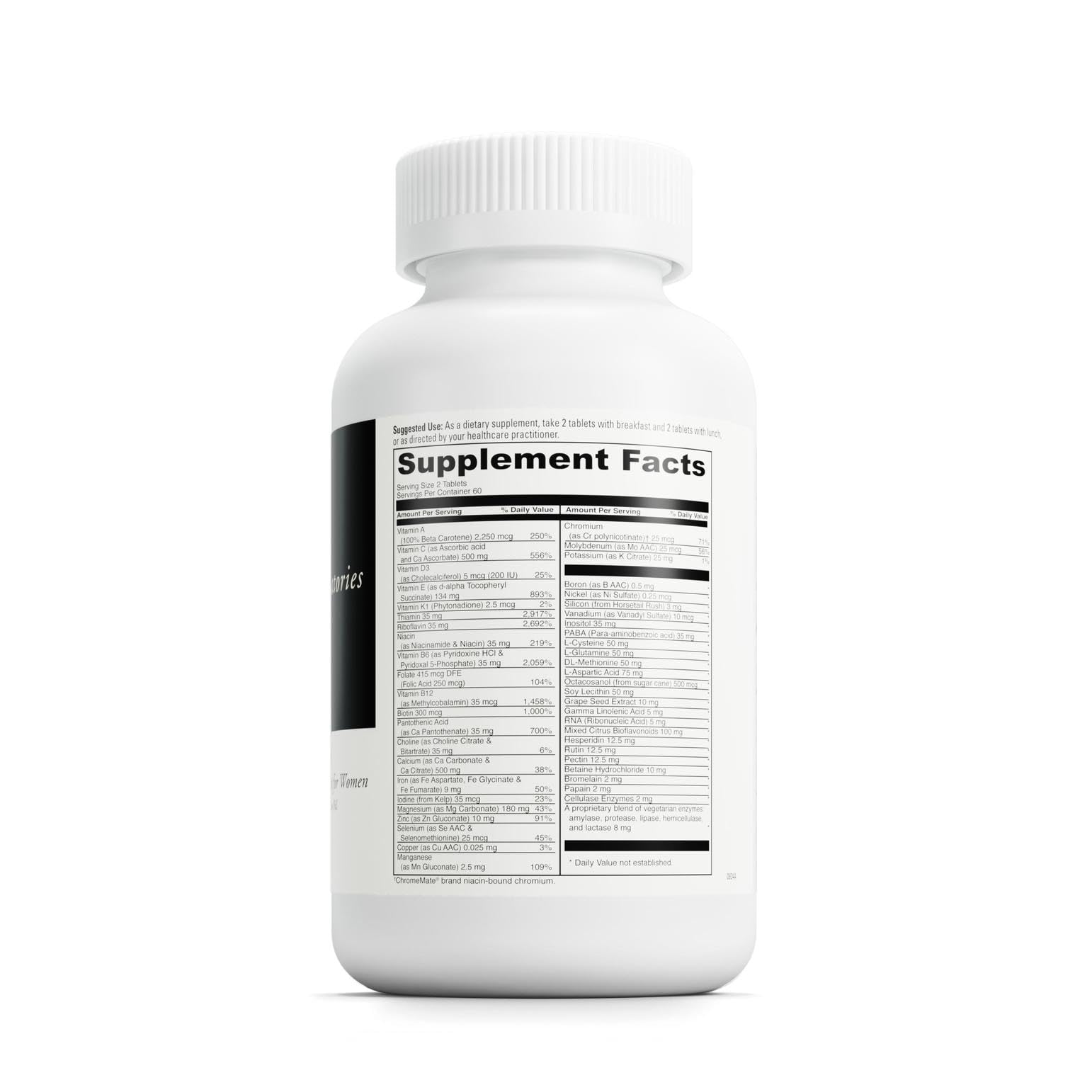 DaVinci Spectra Woman bottle label; vibrant design highlighting bone health support.