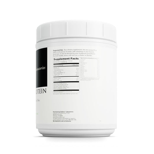 DaVinci Vegan Protein powder with pea, hemp, and flax ingredients for a complete vegan blend
