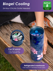DAWNBOX bio gel freezer bottle keeps meds cold without ice.