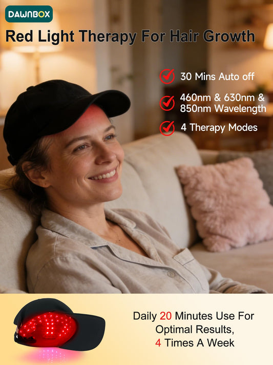 Front view of DAWNBOX hair cap highlighting ergonomic head-hugging design