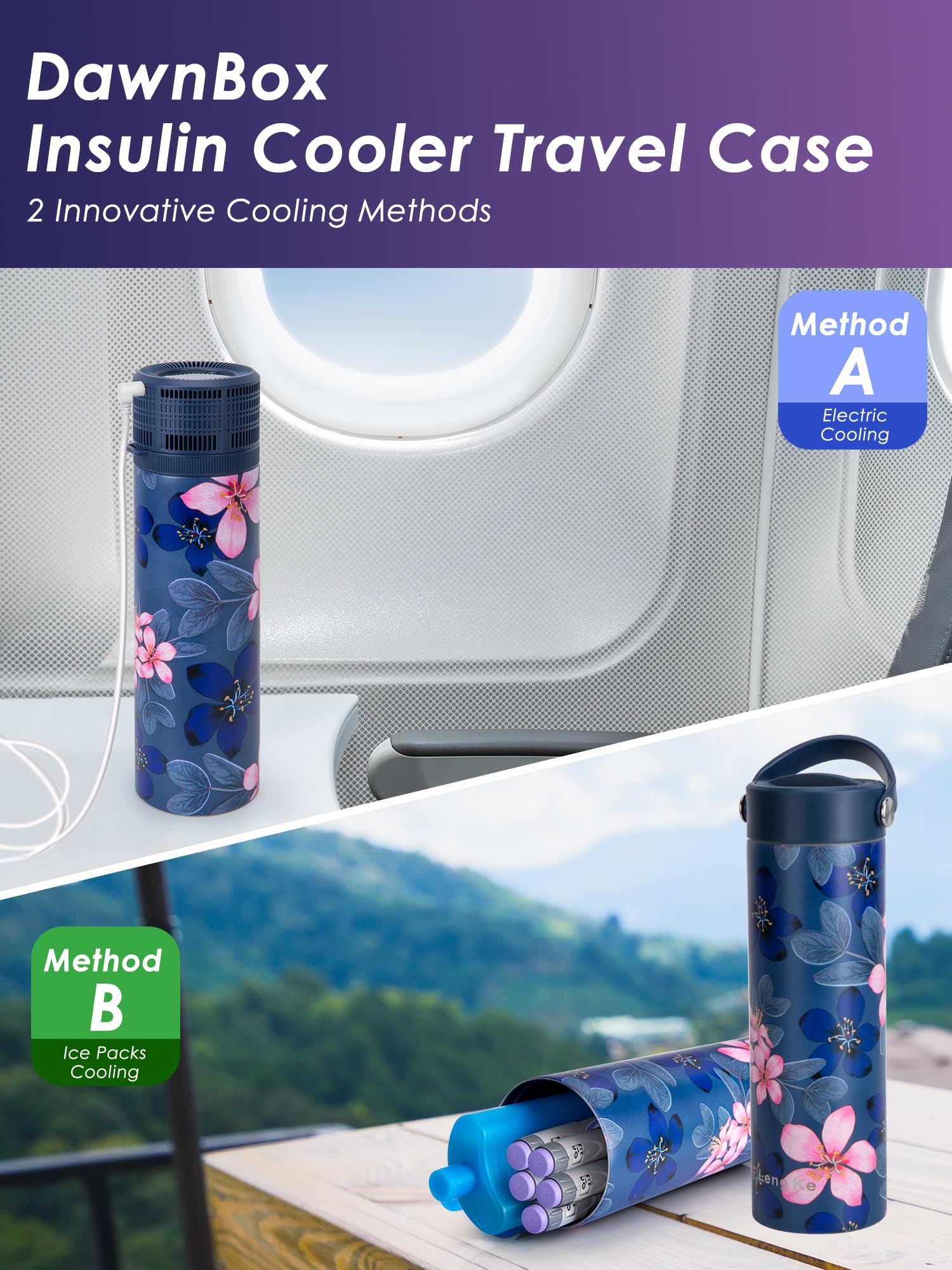 DAWNBOX cooler with real-time temperature display enables accurate meds storage.