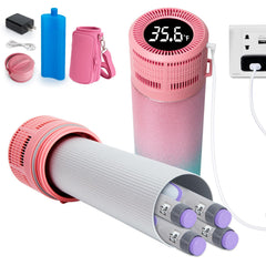 DAWNBOX electric insulin cooler pink travel case ready for road trips and med transport
