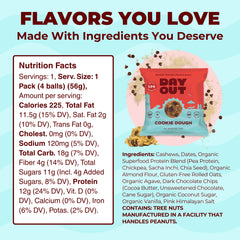 Day Out Protein Snack Balls 8-pack box on display for convenient healthy snacking