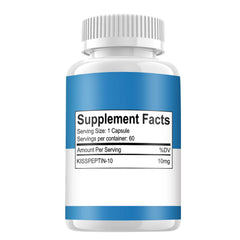 Close-up of DAYEAH Kisspeptin-10 capsules suitable for lab studies.