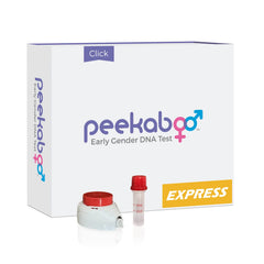 DDC Peekaboo Click Express collection device for simple at‑home sample collection