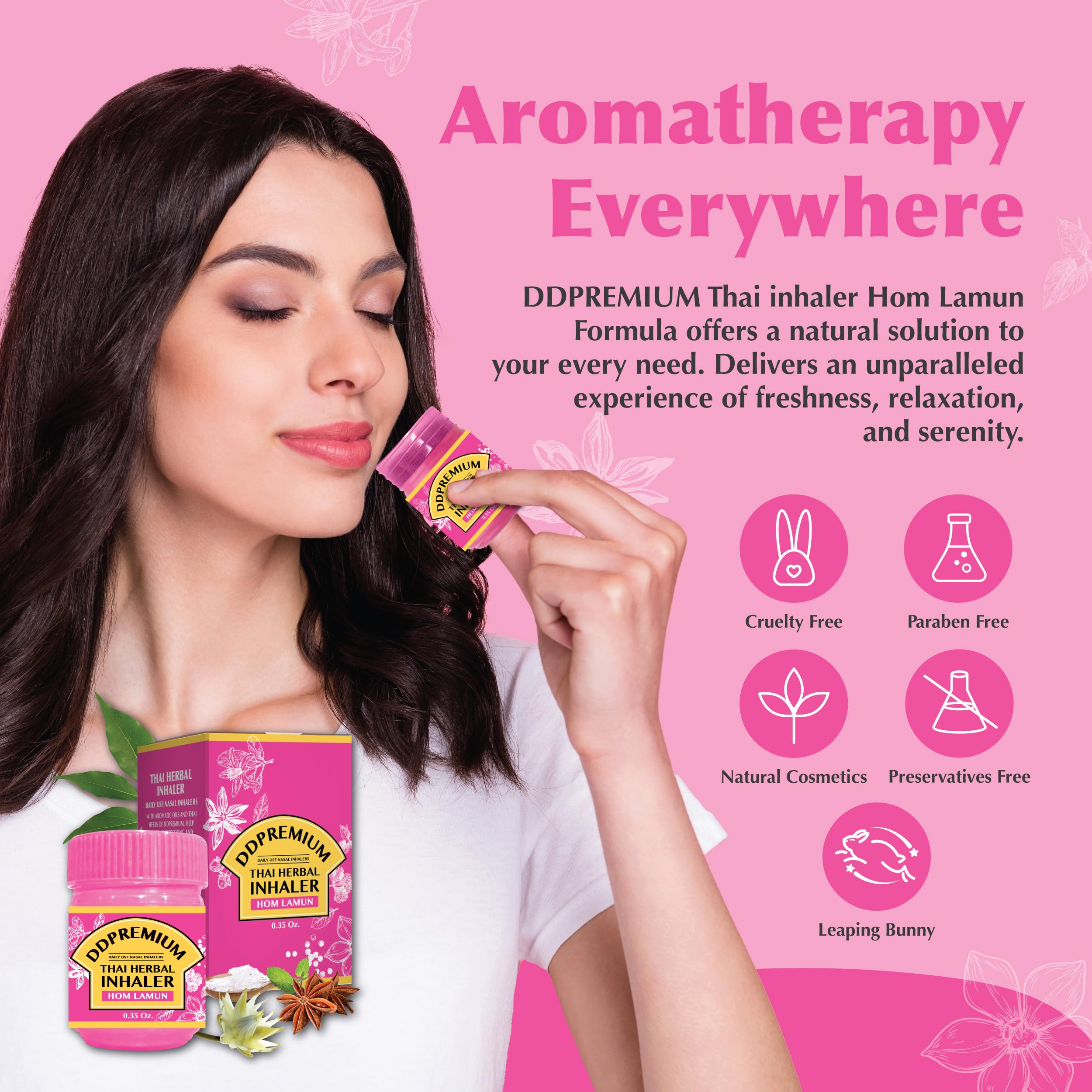 DDPremium Inhaler ideal for workouts, jet lag, study breaks, and quick relaxation.