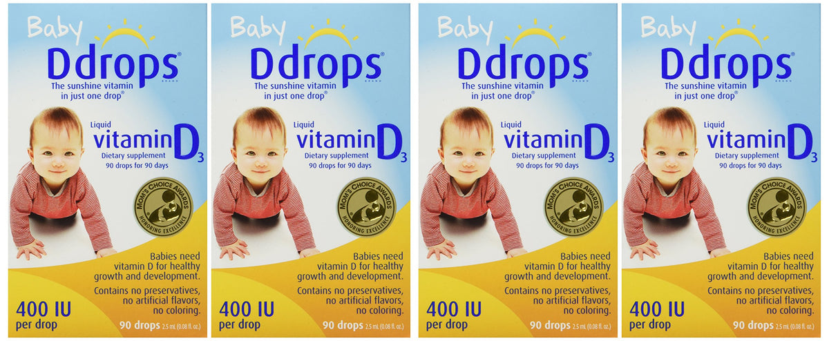 Ddrops Baby 400 IU drops bottle for easy dosing during feeds