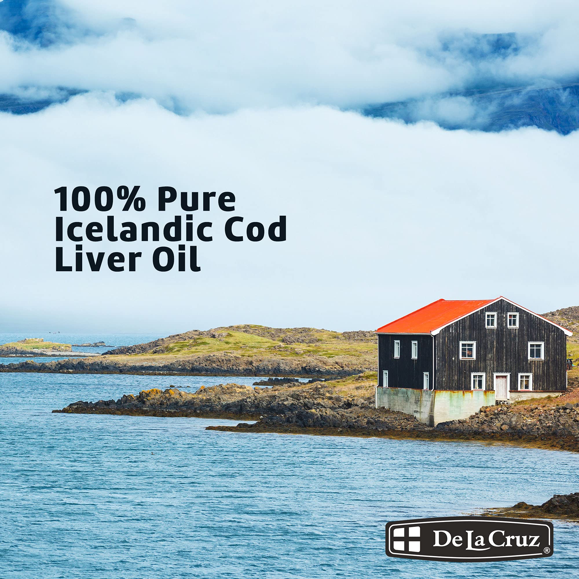 De La Cruz Cod Liver Oil Liquid no artificial flavors and natural taste