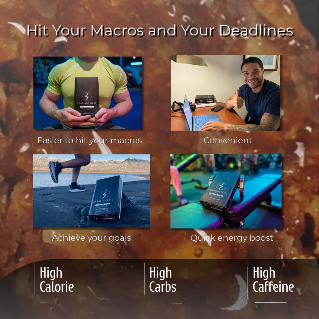 Deadline Bar Brown Sugar Almond notes the coffee fruit origin for natural caffeine energy.