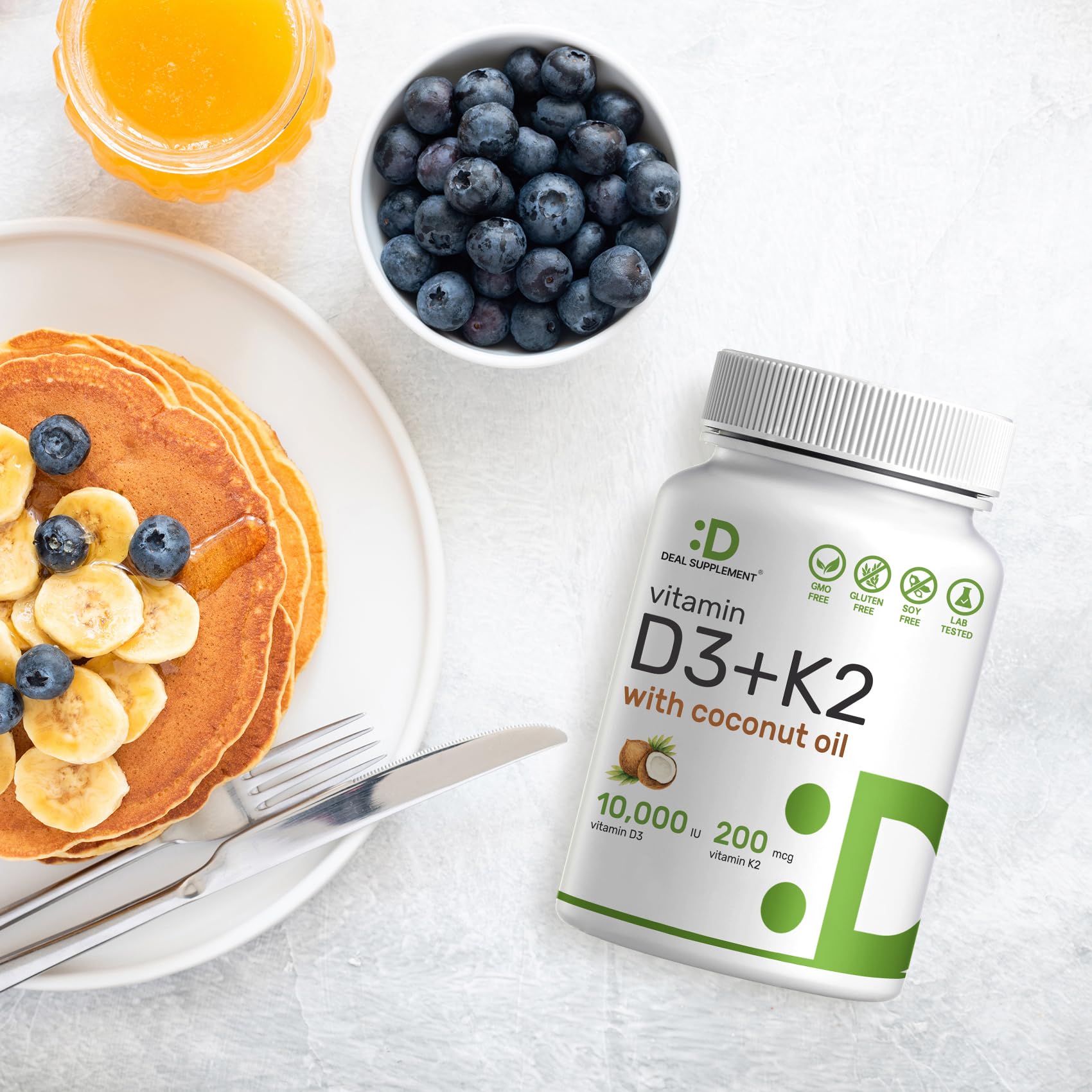 Deal Supplement allergen-free formula free from gluten, dairy, eggs, peanuts, soy, wheat, yeast.
