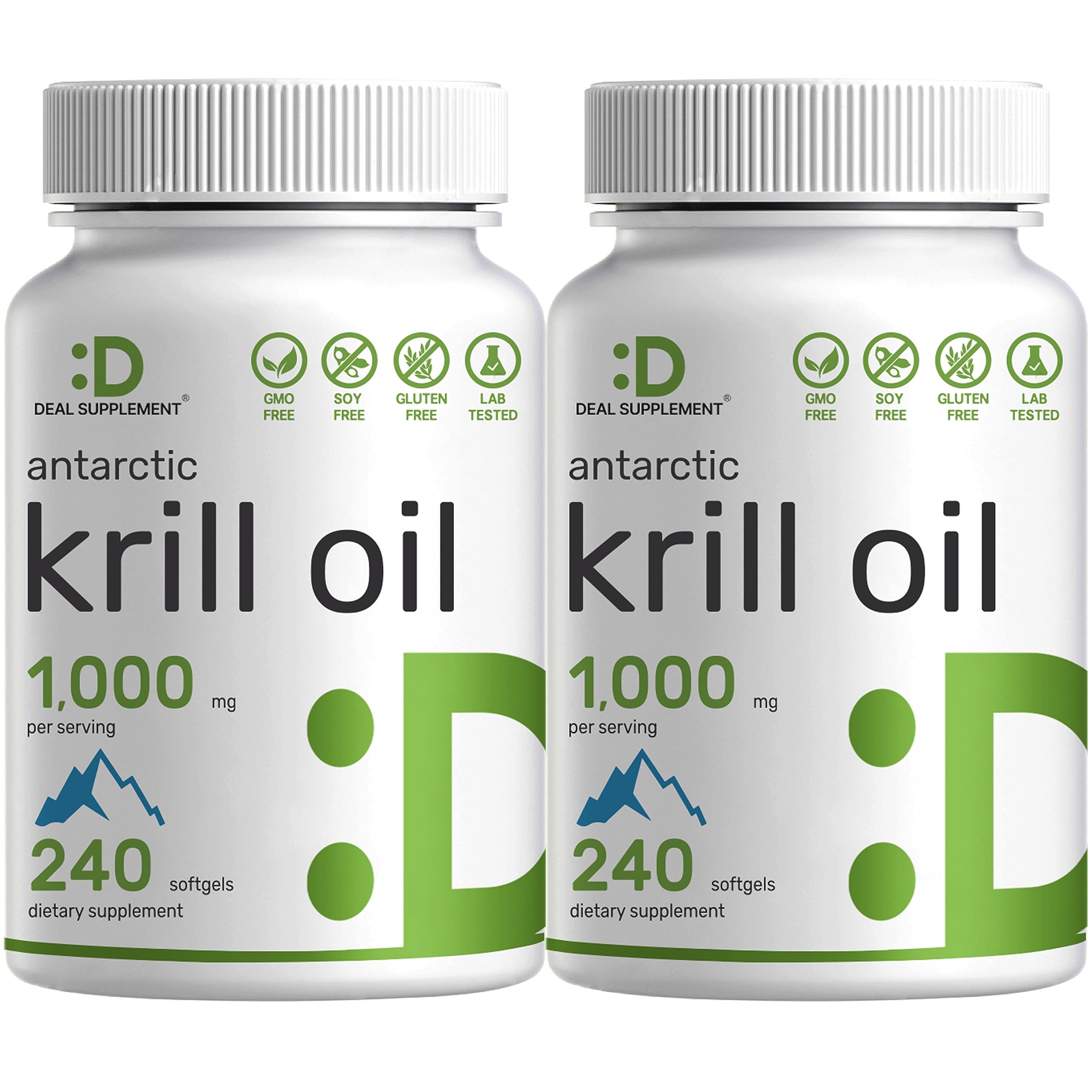 DEAL SUPPLEMENT Antarctic Krill Oil 2-pack bottle for convenient daily omega-3 intake.
