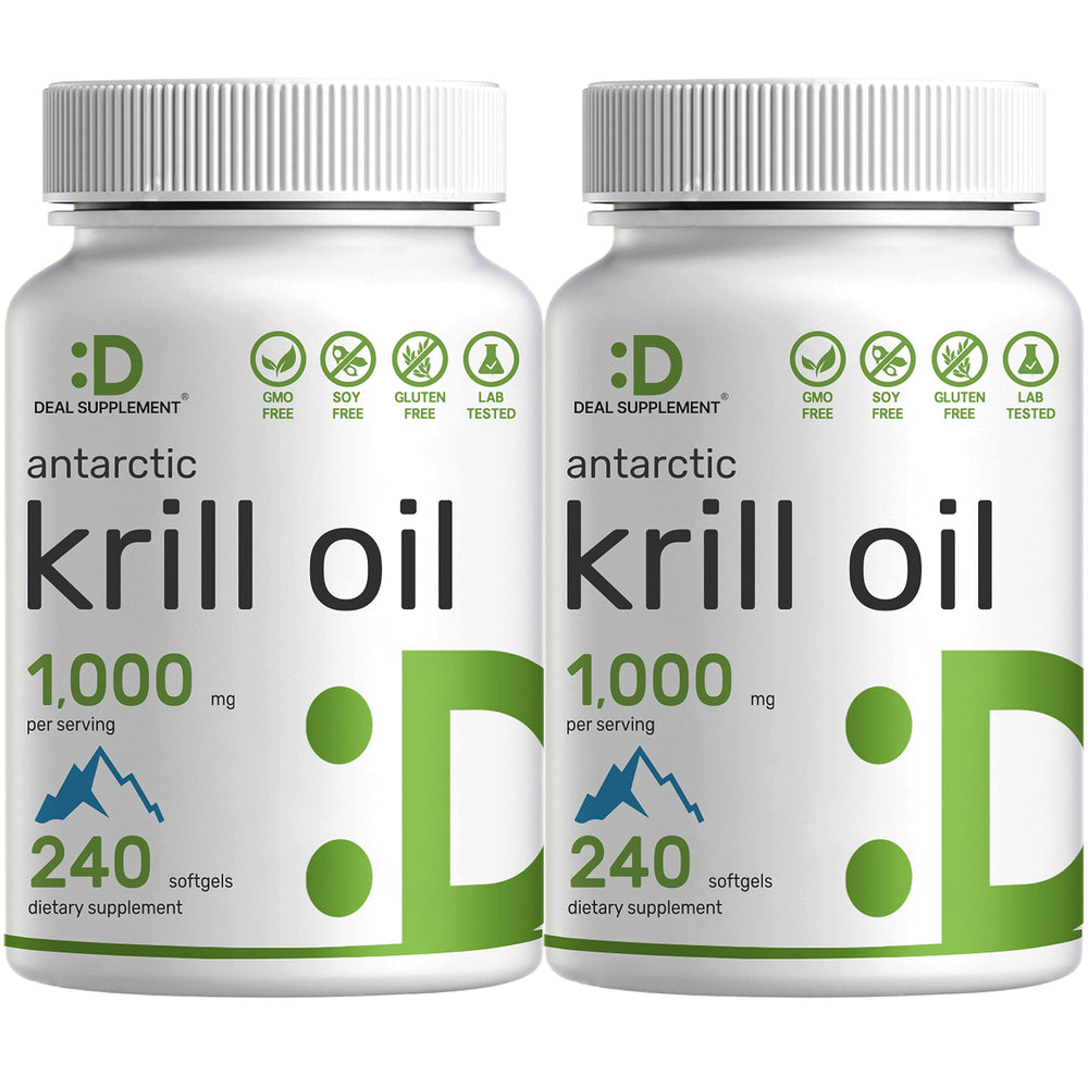 DEAL SUPPLEMENT Antarctic Krill Oil 2-pack bottle for convenient daily omega-3 intake.