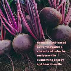 DEAL SUPPLEMENT certified organic beet powder label closeup, emphasizes nitrate-rich fueling.