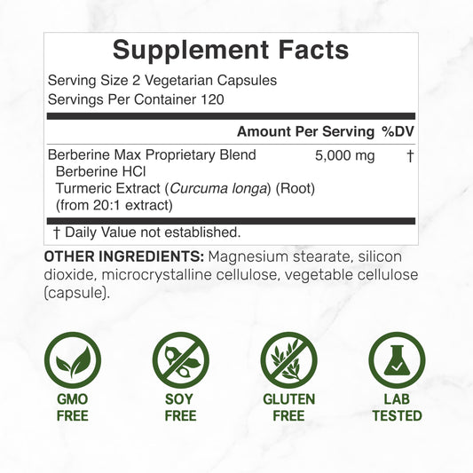 DEAL SUPPLEMENT Berberine Max bottle side reveals clear label details for informed choices