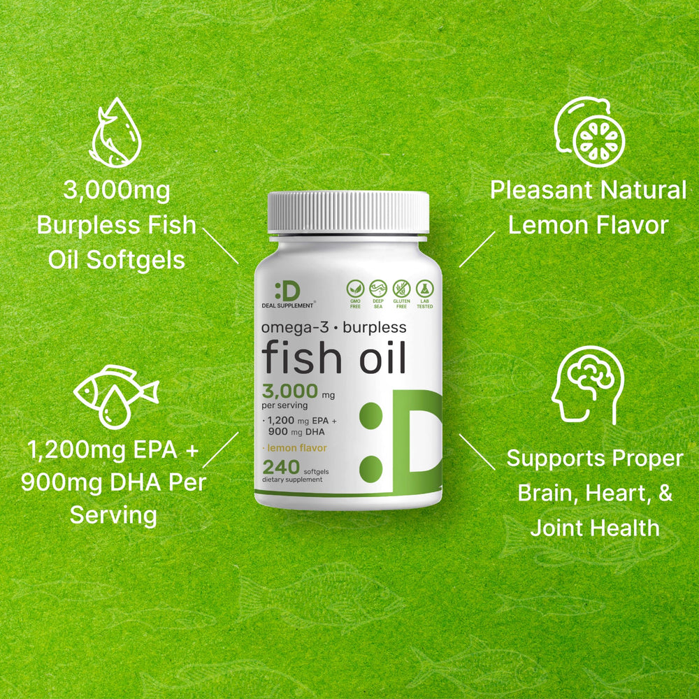 DEAL SUPPLEMENT burpless softgels concept for comfortable daily use.