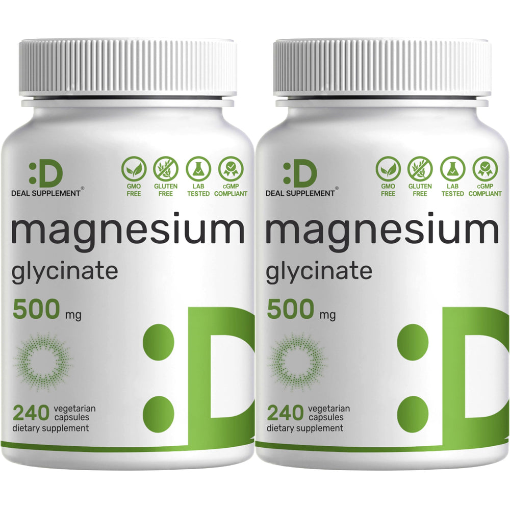 Deal Supplement Magnesium Glycinate 500mg capsule, designed for easier absorption and daily wellness.