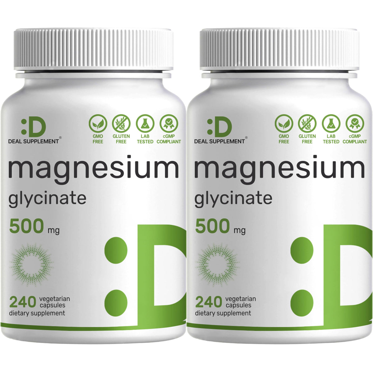Deal Supplement Magnesium Glycinate 500mg capsule, designed for easier absorption and daily wellness.